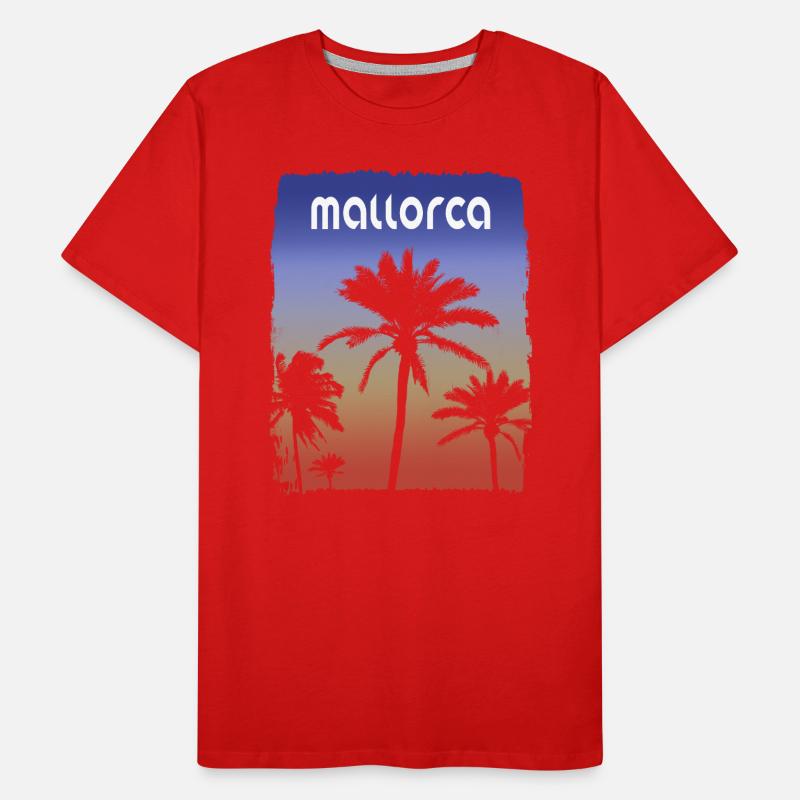 Mallorca Majorca Spain Sunset Vacation Souvenir Men's Premium Organic T-Shirt
