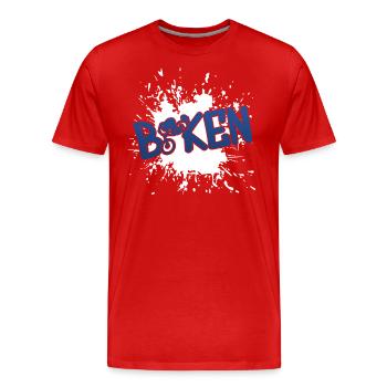 Biken Biker - Männer Premium Bio T-Shirt - Rot - Vorne - Damien (186cm)
