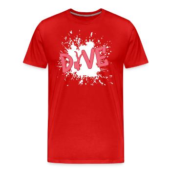 tauchen, diving, taucher, apnoe - Männer Premium Bio T-Shirt - Rot - Vorne - Damien (186cm)