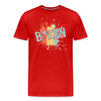 Biken, Downhill, Bike - Männer Premium Bio T-Shirt - Rot - Vorne - Damien (186cm)