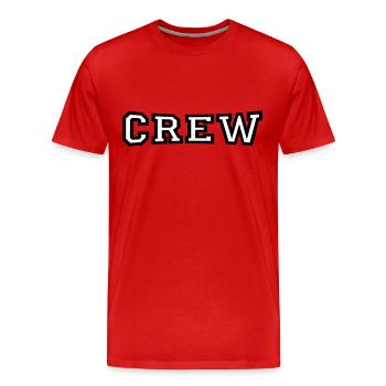 Crew - Männer Premium Bio T-Shirt - Rot - Vorne - Damien (186cm)