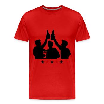 Junggesellenabschied Gruppe Jga - Männer Premium Bio T-Shirt - Rot - Vorne - Damien (186cm)