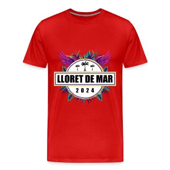 Lloret De Mar 2024 Team - Männer Premium Bio T-Shirt - Rot - Vorne - Damien (186cm)