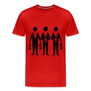 Enterrement de vie de garçon Crew Enterrement de vie de garçon - T-shirt bio Premium Homme - rouge - Devant - Damien (186cm)