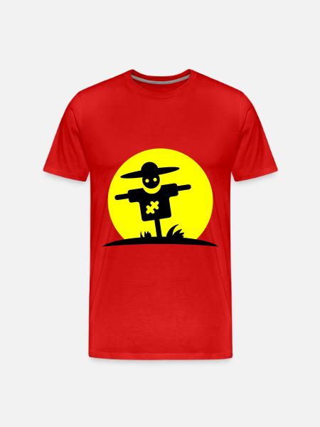 Vogelscheuche - Männer Premium Bio T-Shirt - Rot