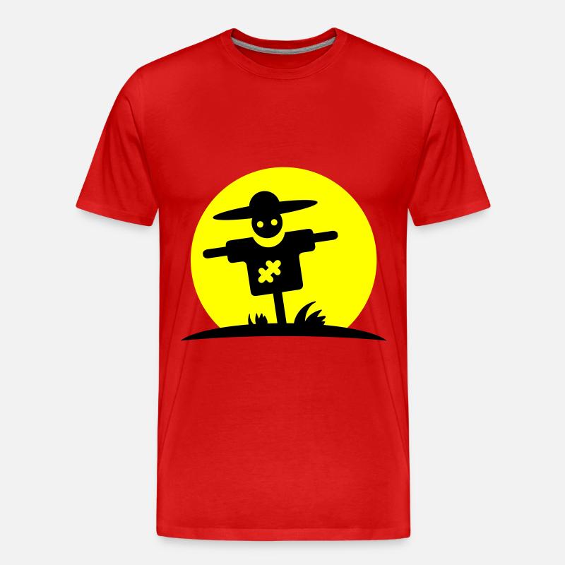 Vogelscheuche - Männer Premium Bio T-Shirt - Rot