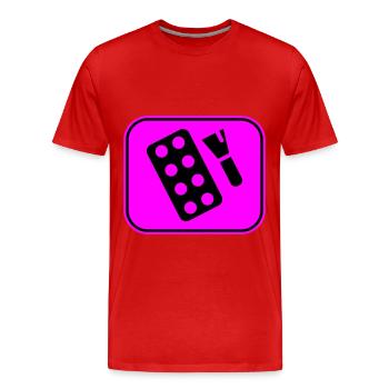 Make Up Kosmetik Icon - Männer Premium Bio T-Shirt - Rot - Vorne - Damien (186cm)