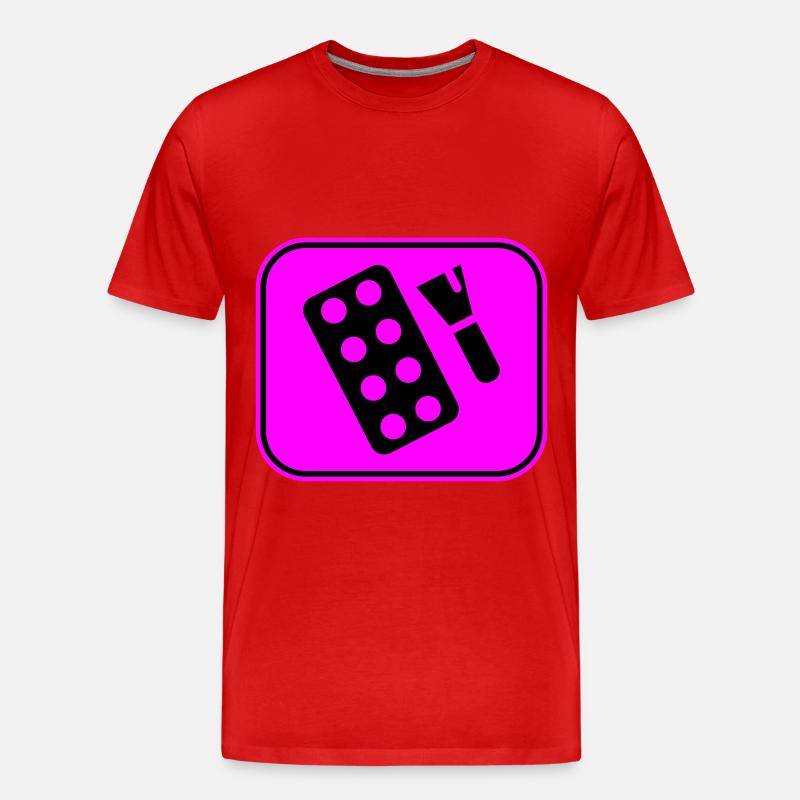 Make Up Kosmetik Icon - Männer Premium Bio T-Shirt - Rot