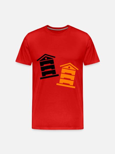 Honey Beekeeper - Men's Premium Organic T-Shirt - red