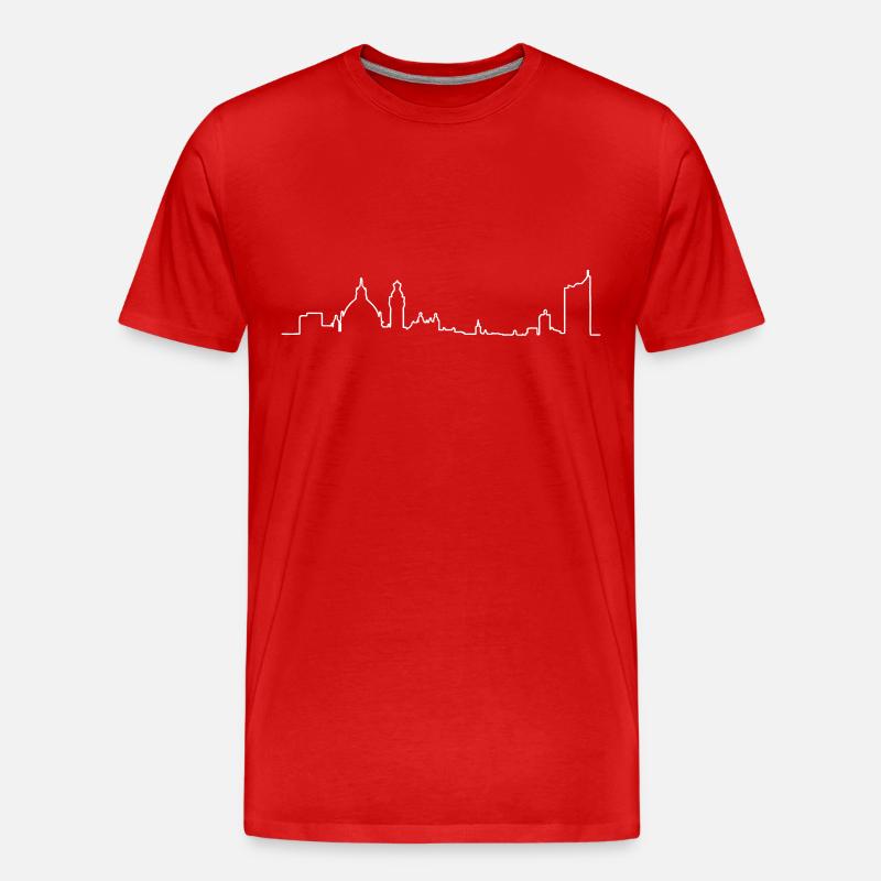 Leipzig - Männer Premium Bio T-Shirt - Rot