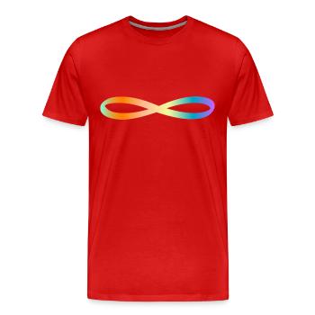 Unendlichkeit- Zeichen - Männer Premium Bio T-Shirt - Rot - Vorne - Damien (186cm)