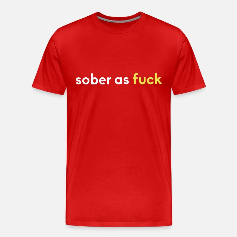 sober 2 - Männer Premium Bio T-Shirt - Rot
