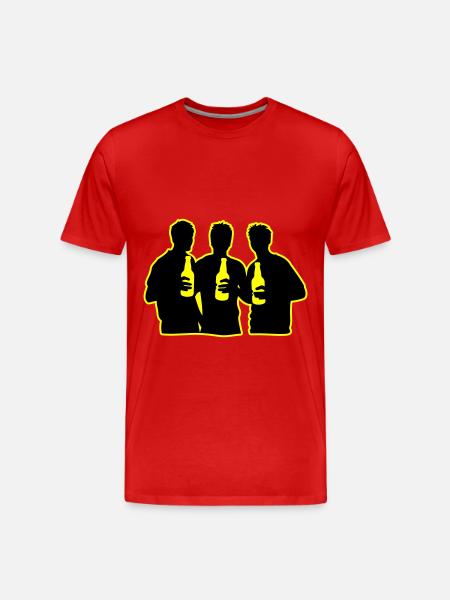 Team Bier Mannschaft - Männer Premium Bio T-Shirt - Rot