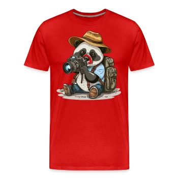 À la découverte du monde - T-shirt bio Premium Homme - rouge - Devant - Damien (186cm)