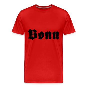 Bonn - Männer Premium Bio T-Shirt - Rot - Vorne - Damien (186cm)