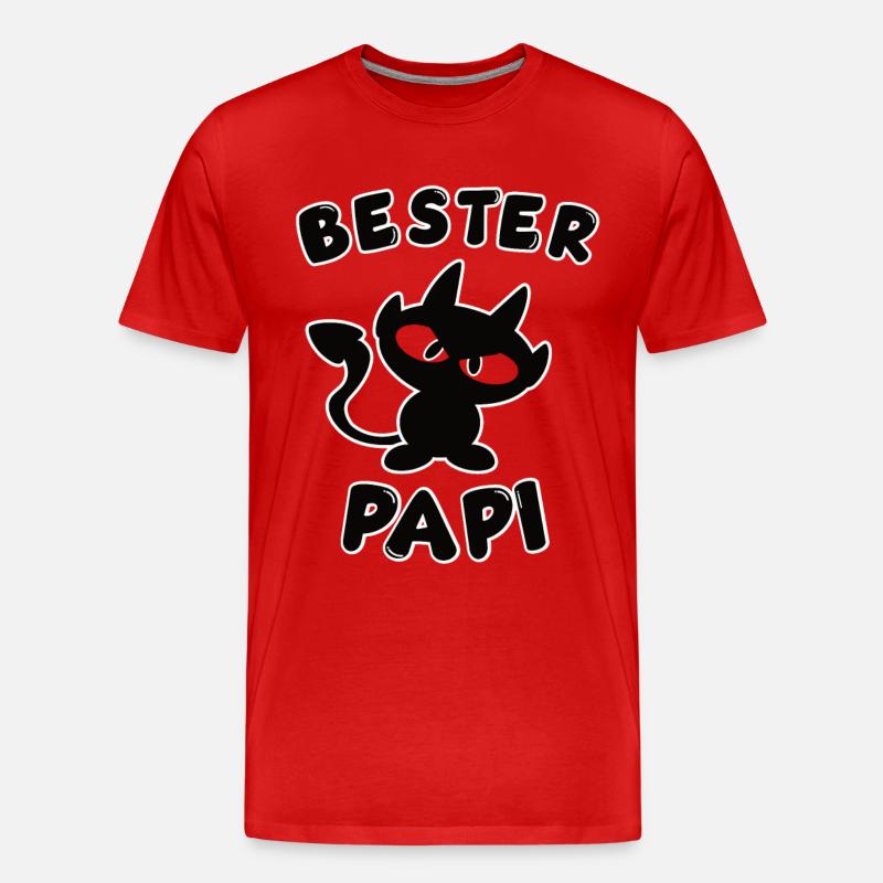 cooles bester Papi Design - Männer Premium Bio T-Shirt - Rot