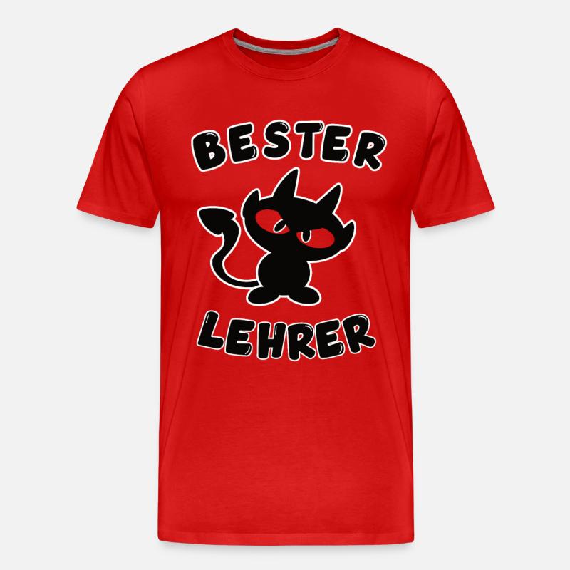 cooles bester Lehrer Design - Männer Premium Bio T-Shirt - Rot