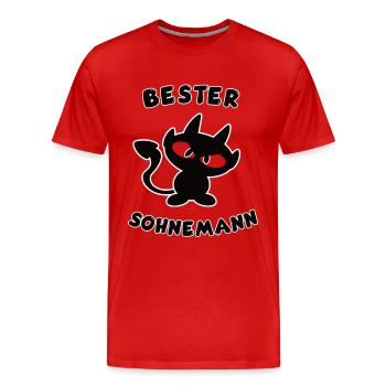 cooles bester Sohnemann Design - Männer Premium Bio T-Shirt - Rot - Vorne - Damien (186cm)
