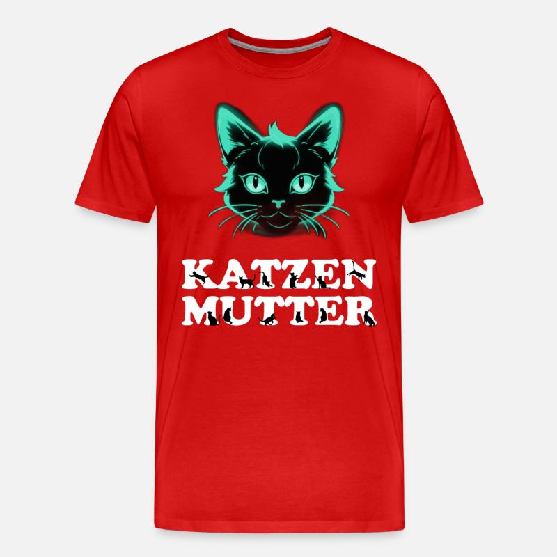 Katzenmutter Design - Männer Premium Bio T-Shirt - Rot