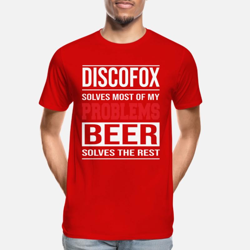 Discofox solves problems, beer solves the rest Men's Premium Organic T-Shirt