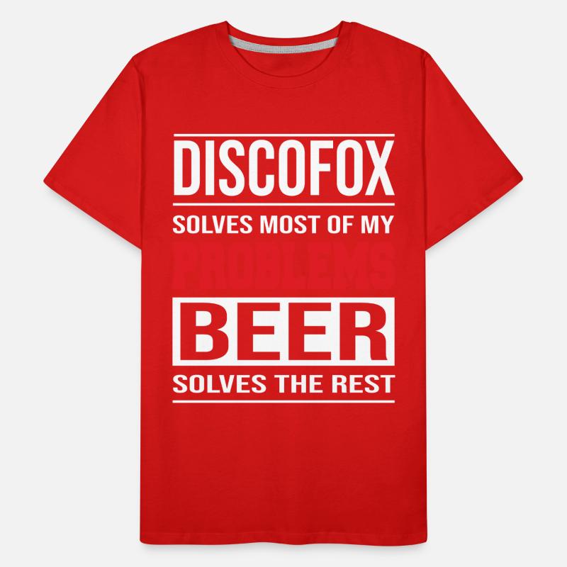 Discofox solves problems, beer solves the rest Men's Premium Organic T-Shirt