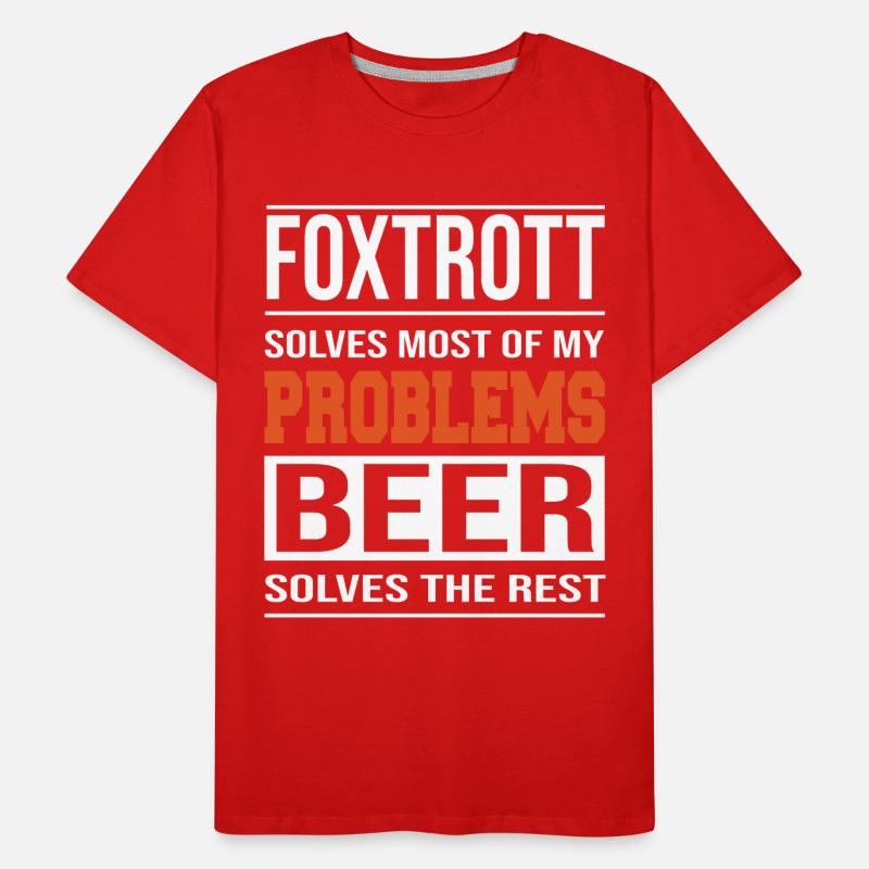 Foxtrot solves problems, beer solves the rest Men's Premium Organic T-Shirt