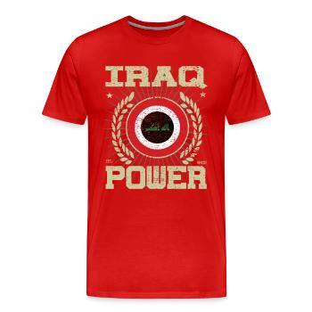Cool Irak, Design - T-shirt bio Premium Homme - rouge - Devant - Damien (186cm)