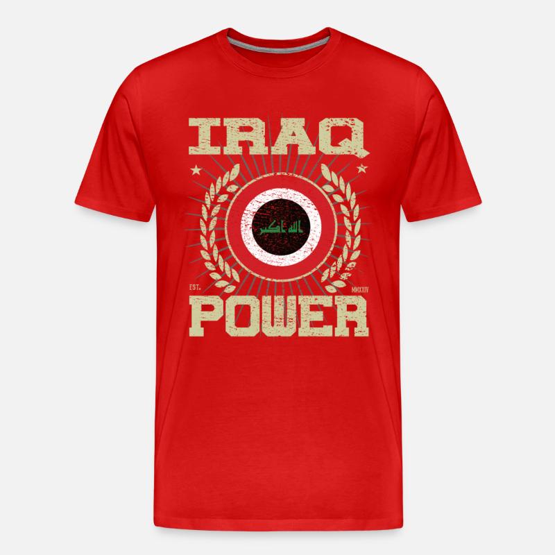 Cooles Irak, Design - Männer Premium Bio T-Shirt - Rot