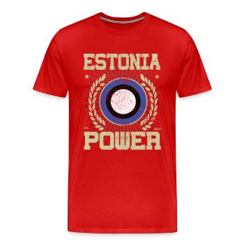 Cool Estonie, Design - T-shirt bio Premium Homme - rouge - Devant - Damien (186cm)