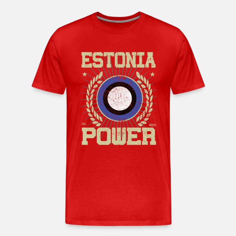 Cooles Estland, Design - Männer Premium Bio T-Shirt - Rot