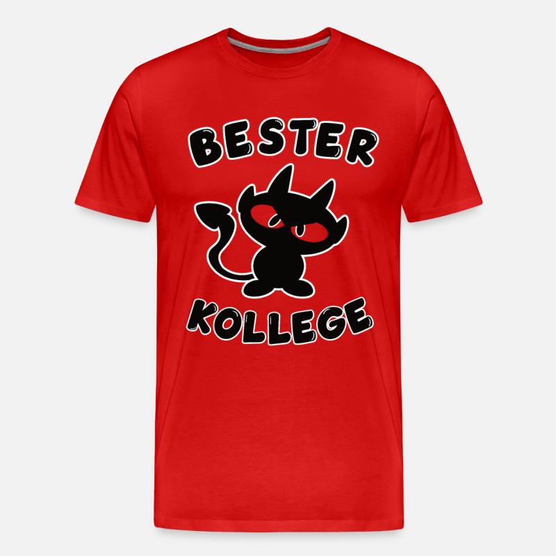 cooles bester Kollege Design - Männer Premium Bio T-Shirt - Rot