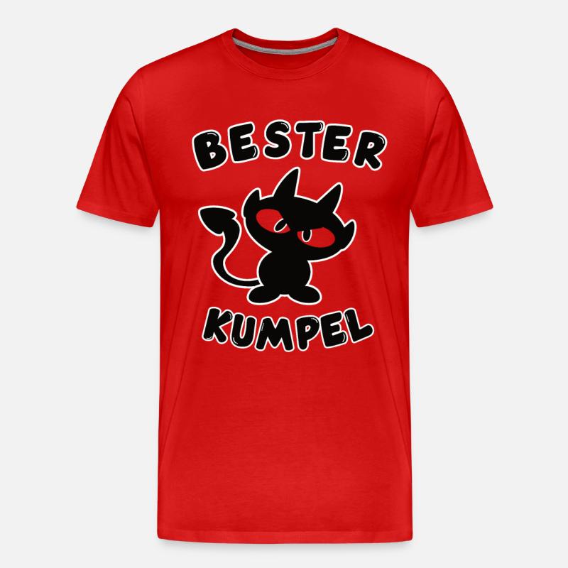 cooles bester Kumpel Design - Männer Premium Bio T-Shirt - Rot