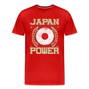 Design japonais cool - T-shirt bio Premium Homme - rouge - Devant - Damien (186cm)