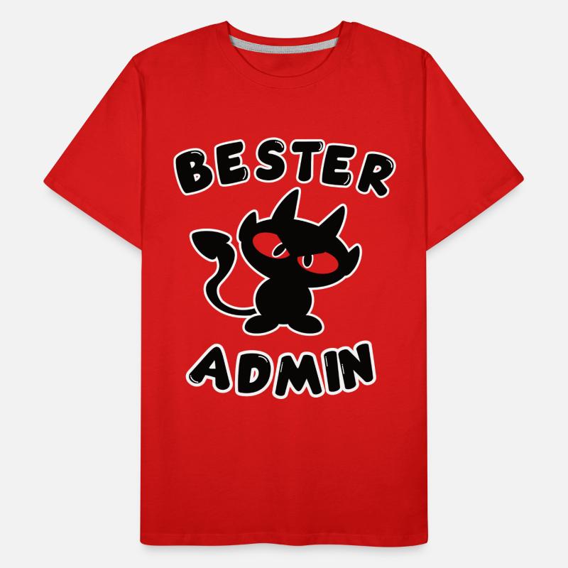 cooles bester Admin Design mit Teufelchen Männer Premium Bio T-Shirt