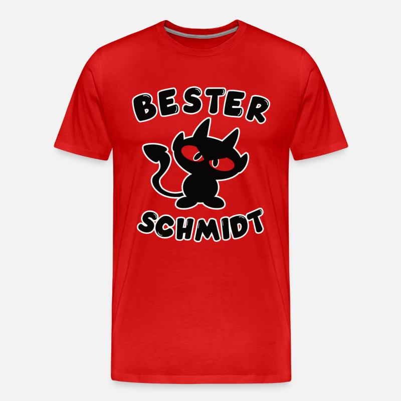 cooles bester Schmidt Design - Männer Premium Bio T-Shirt - Rot