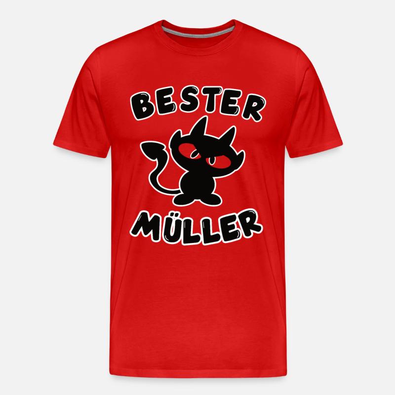 cooles bester Müller Design - Männer Premium Bio T-Shirt - Rot