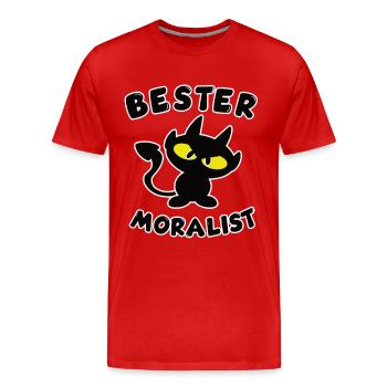 cooles bester Moralist Design - Männer Premium Bio T-Shirt - Rot - Vorne - Damien (186cm)