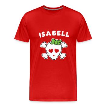 Piratin Isabell Design für Mädchen und Frauen - Männer Premium Bio T-Shirt - Rot - Vorne - Damien (186cm)