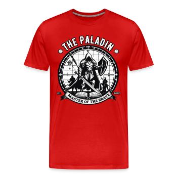 Role-Playing Paladin Design for the Role-Player - Men's Premium Organic T-Shirt - red - Front - Damien (186cm)