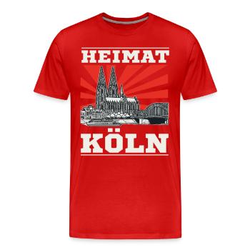Heimat Köln Design pour les habitants de Cologne - T-shirt bio Premium Homme - rouge - Devant - Damien (186cm)