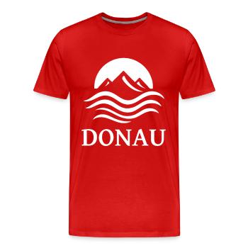 design cool du Danube pour le fan de rivière - T-shirt bio Premium Homme - rouge - Devant - Damien (186cm)