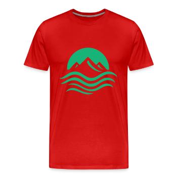 Création de logo pour la protection de l’environnement et la nature - T-shirt bio Premium Homme - rouge - Devant - Damien (186cm)