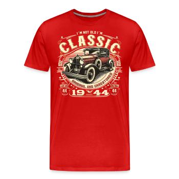 80ème Anniversaire Septembre Cru 1944 Cru - T-shirt bio Premium Homme - rouge - Devant - Damien (186cm)
