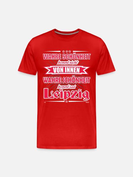 True beauty comes from Leipzig Design - Men's Premium Organic T-Shirt - red