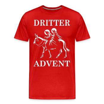 Dritter Advent – Auf dem Weg nach Bethlehem - Männer Premium Bio T-Shirt - Rot - Vorne - Damien (186cm)
