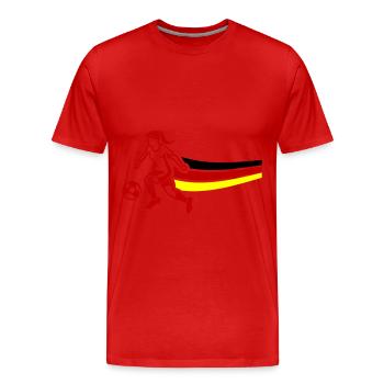 Football féminin Allemagne - T-shirt bio Premium Homme - rouge - Devant - Damien (186cm)