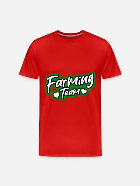 Farming Team - Männer Premium Bio T-Shirt - Rot