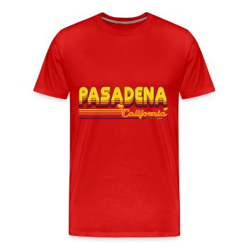Pasadena California Design - T-shirt bio Premium Homme - rouge - Devant - Damien (186cm)