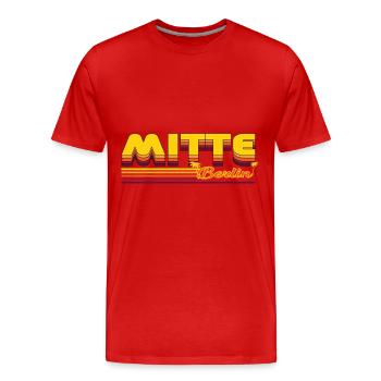 cooles Berlin Mitte Berliner Stadtteil Design - Männer Premium Bio T-Shirt - Rot - Vorne - Damien (186cm)