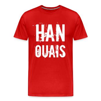 Han ouais basic 2 tribunal charleroi - T-shirt bio Premium Homme - rouge - Devant - Damien (186cm)